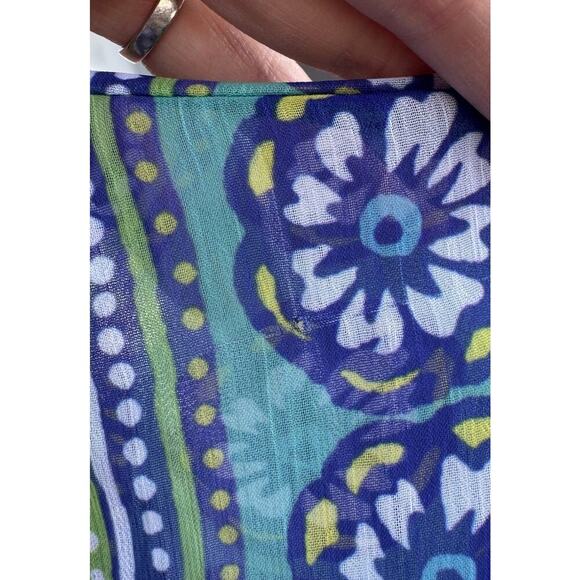 Bleu Rod Beattie Women’s Small Multi Color Swim Cover Up Sheer Tassel Vacation - Picture 9 of 11